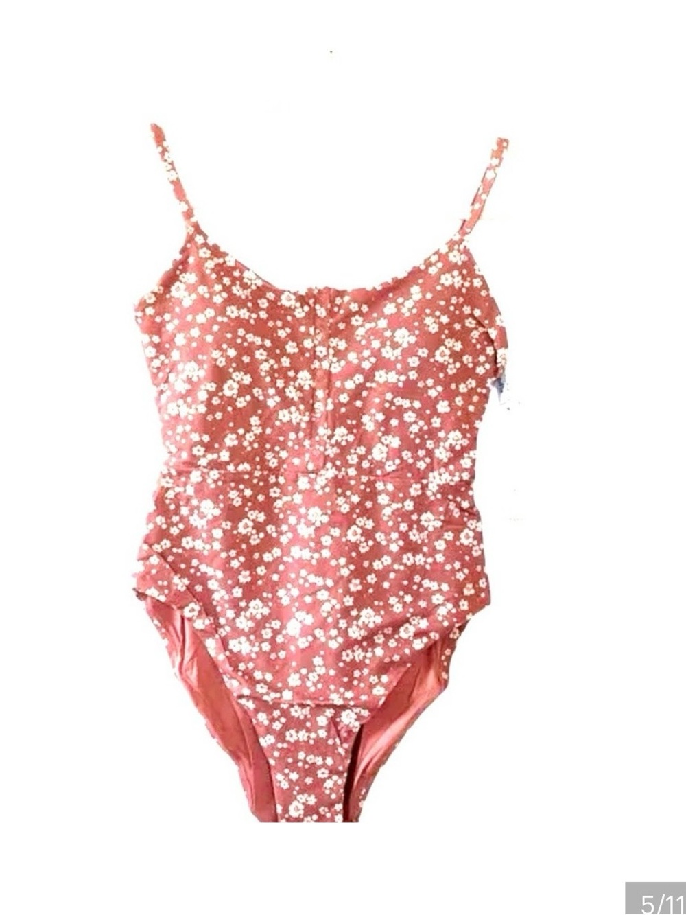Andie Dusty Rose Floral One-Piece Swimsuit - Picture 5 of 8